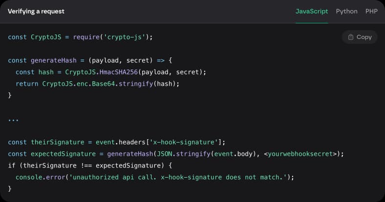 Code voorbeeld